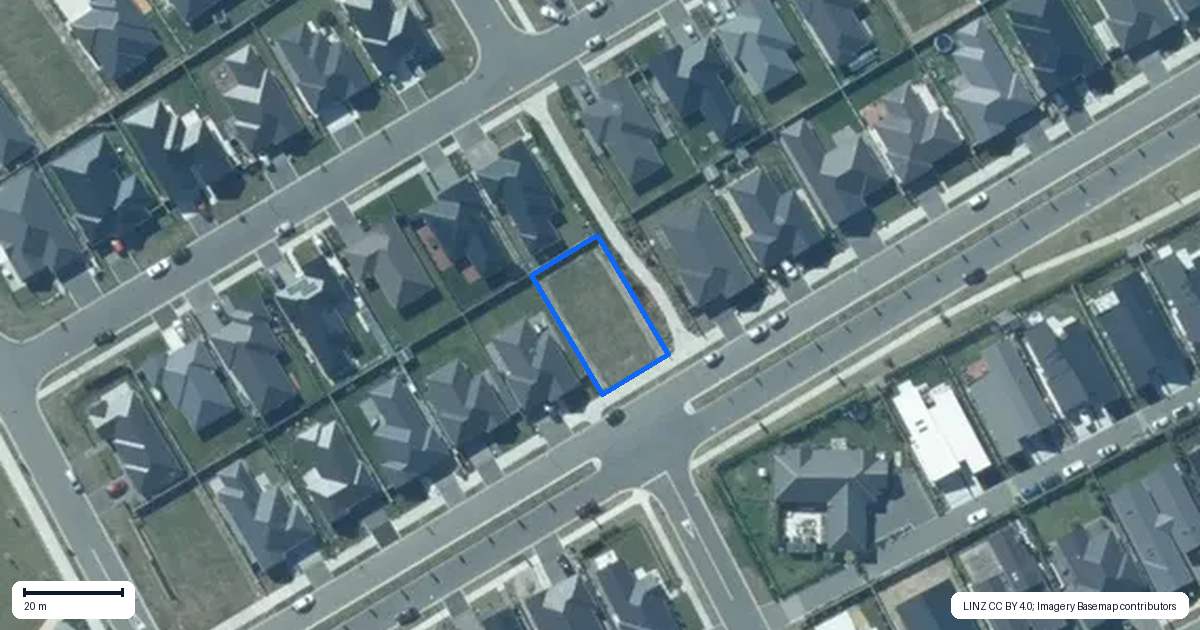 Property context map for 44 Westmoor Boulevard, Rolleston