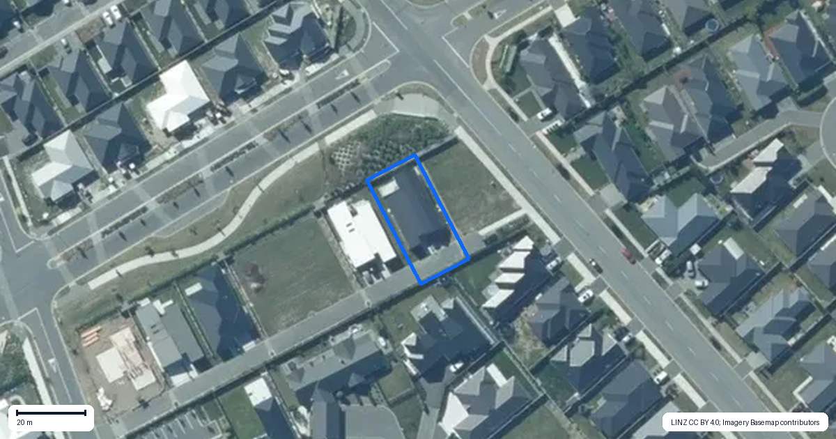 Property context map for 13 Stowe Lane, Rolleston