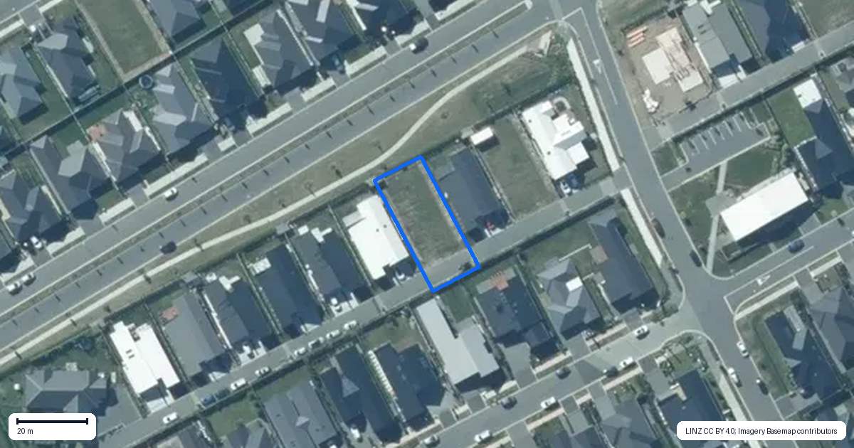 Property context map for 8 Foxburrow Lane, Rolleston