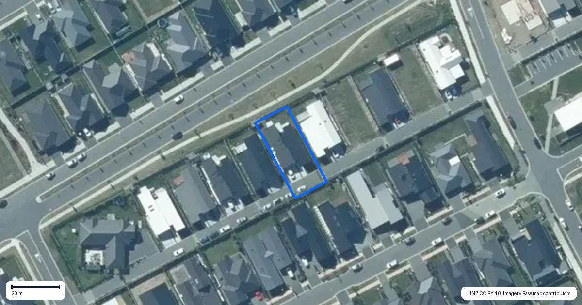Property context map for 12 Foxburrow Lane, Rolleston
