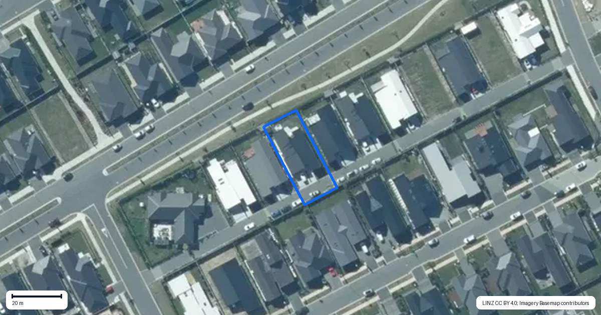 Property context map for 16 Foxburrow Lane, Rolleston