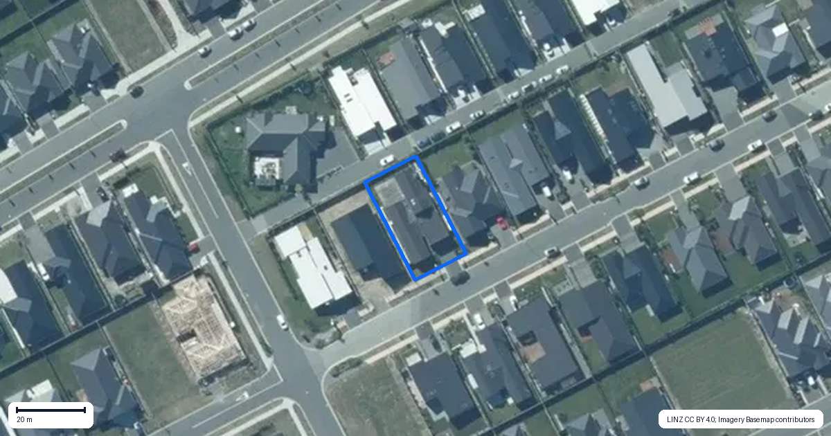 Property context map for 17 Finstock Way, Rolleston