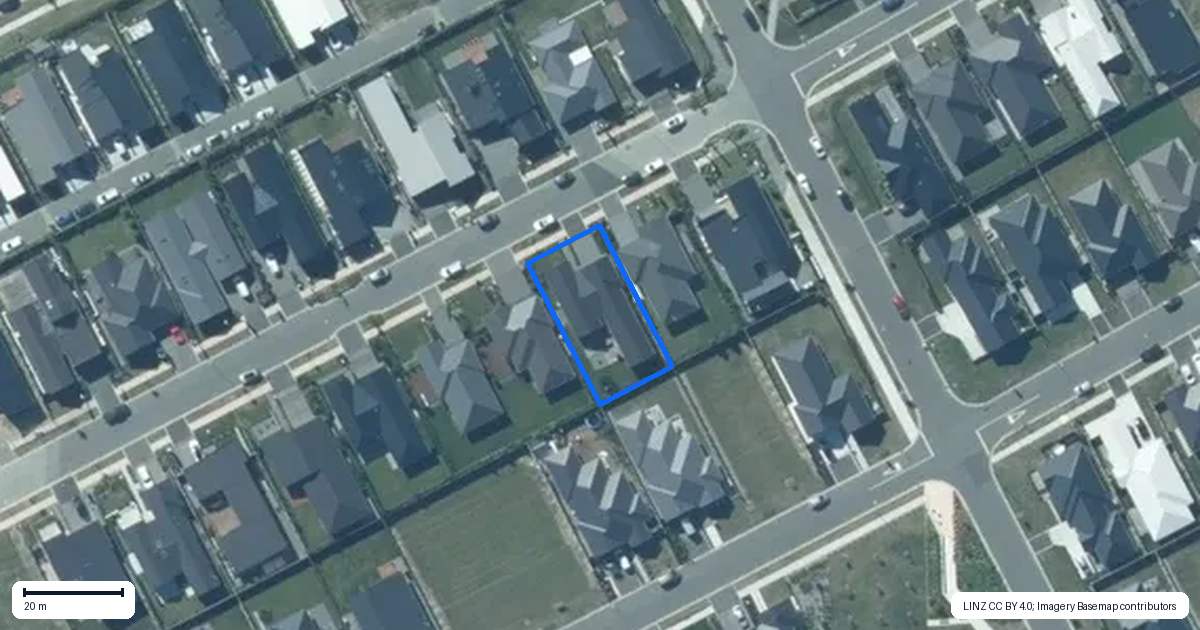 Property context map for 32 Finstock Way, Rolleston