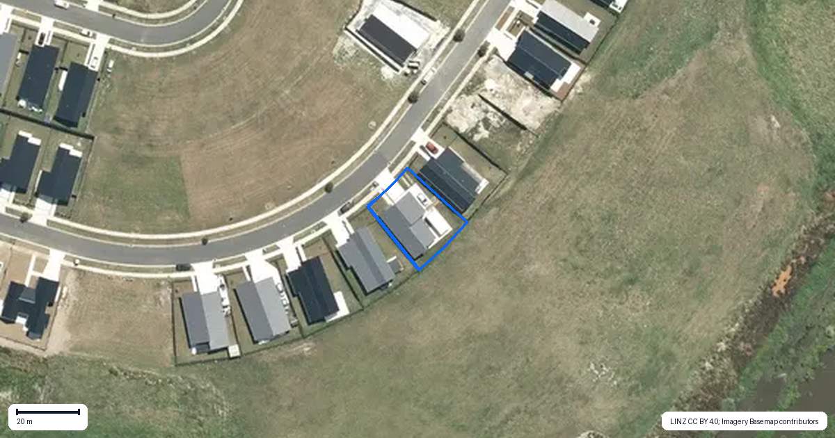 Property context map for 45 Raranga Road, Te Kauwhata