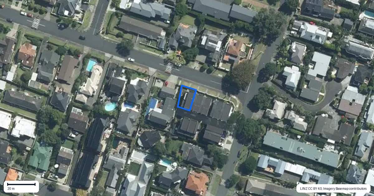 Property context map for 23 Frater Avenue, Milford, Auckland