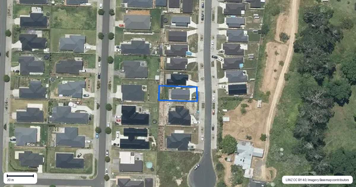 Property context map for 20 Rongomai Street, Helensville