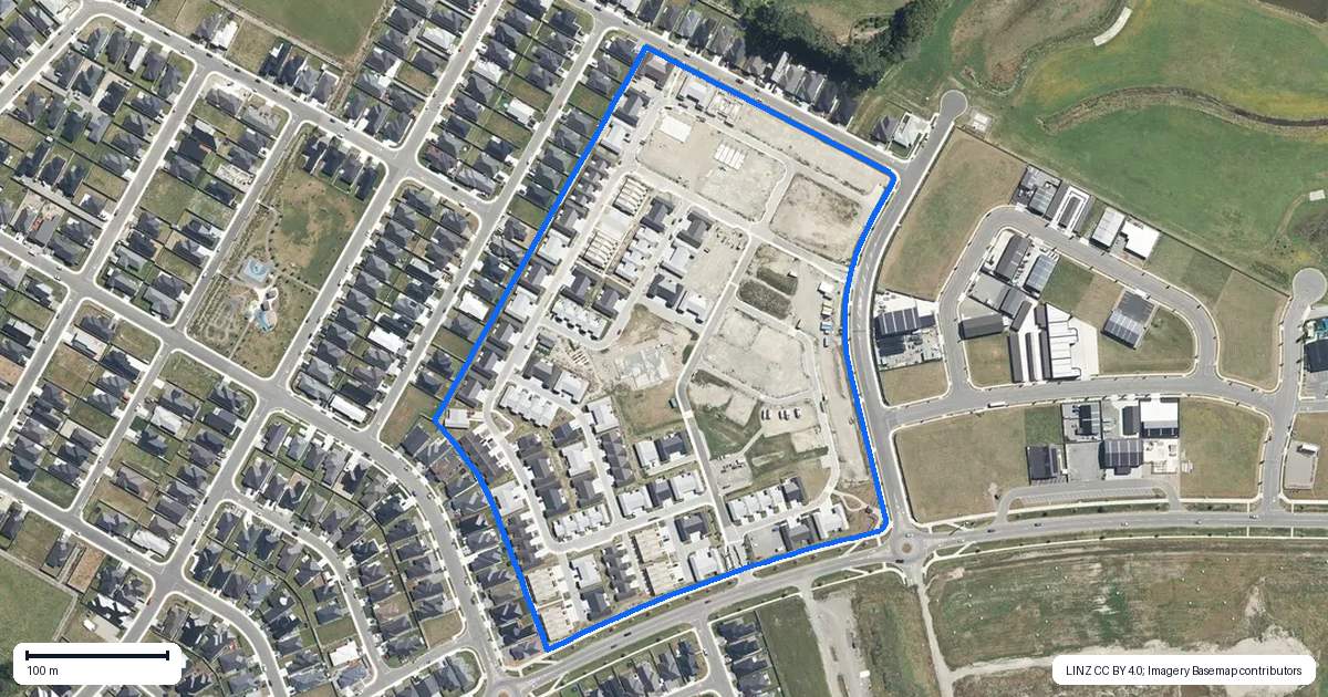 Property context map for 406/30 Bob Robertson Drive, Woodend