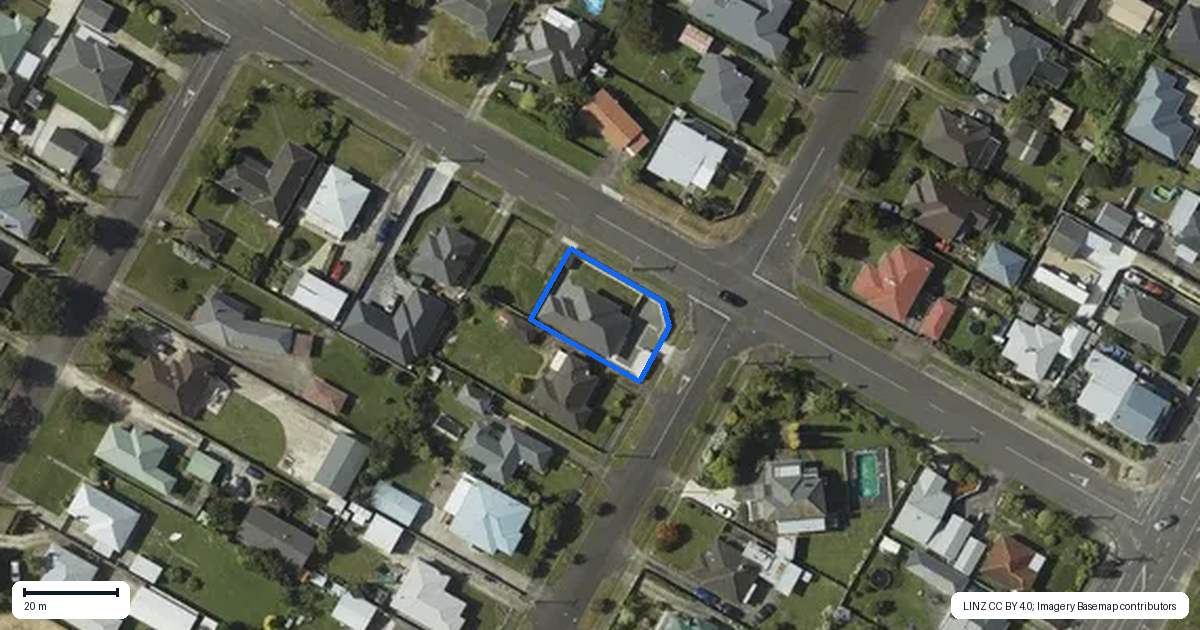 Property context map for 19 Bowen Street, Levin