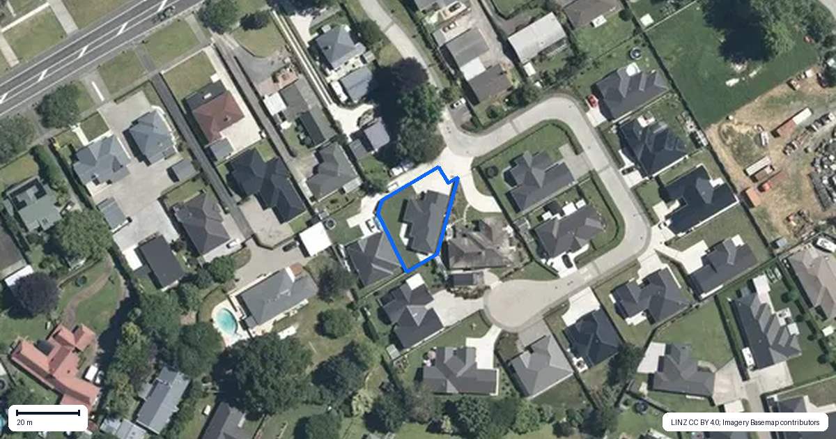 Property context map for 4 Pourewa Lane, Matamata
