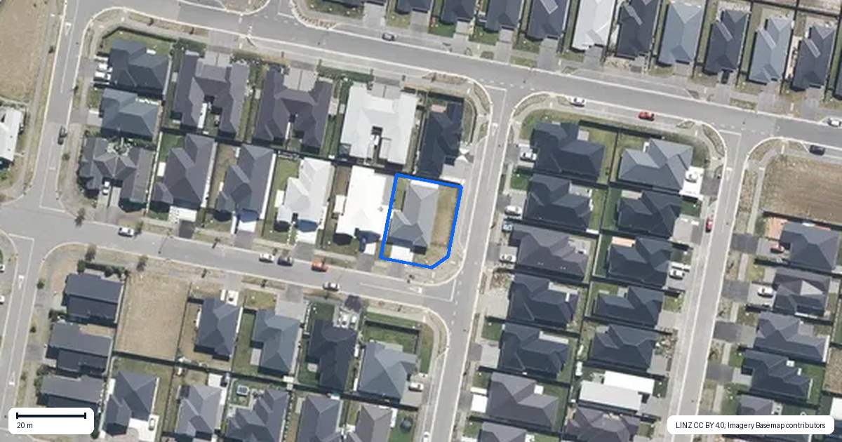 Property context map for 47 Bishop Street, Kaiapoi