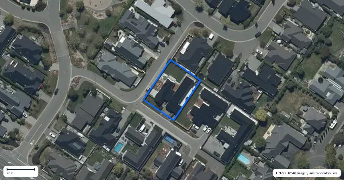 Property context map for 1 Esther Mews, Prebbleton