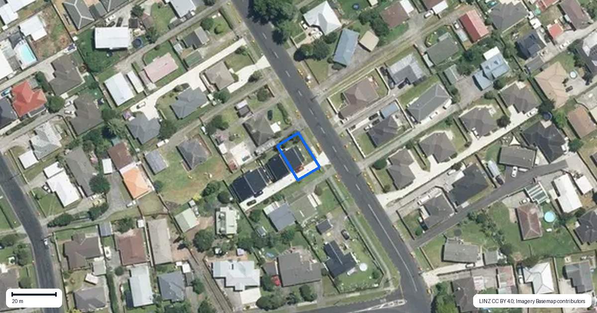 Property context map for 33A Kelvin Road, Papakura