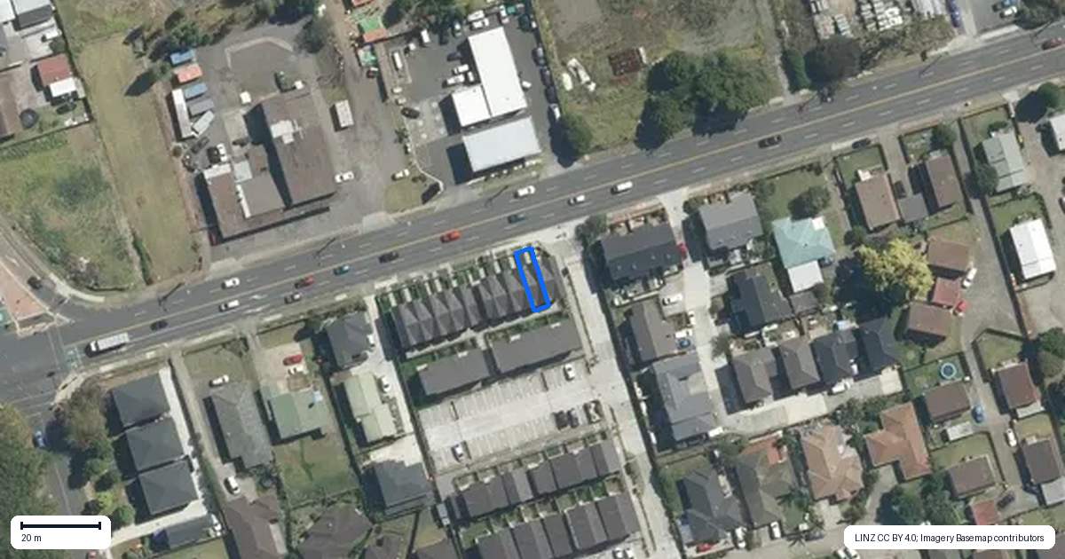 Property context map for 98D Walmsley Road, Favona, Auckland