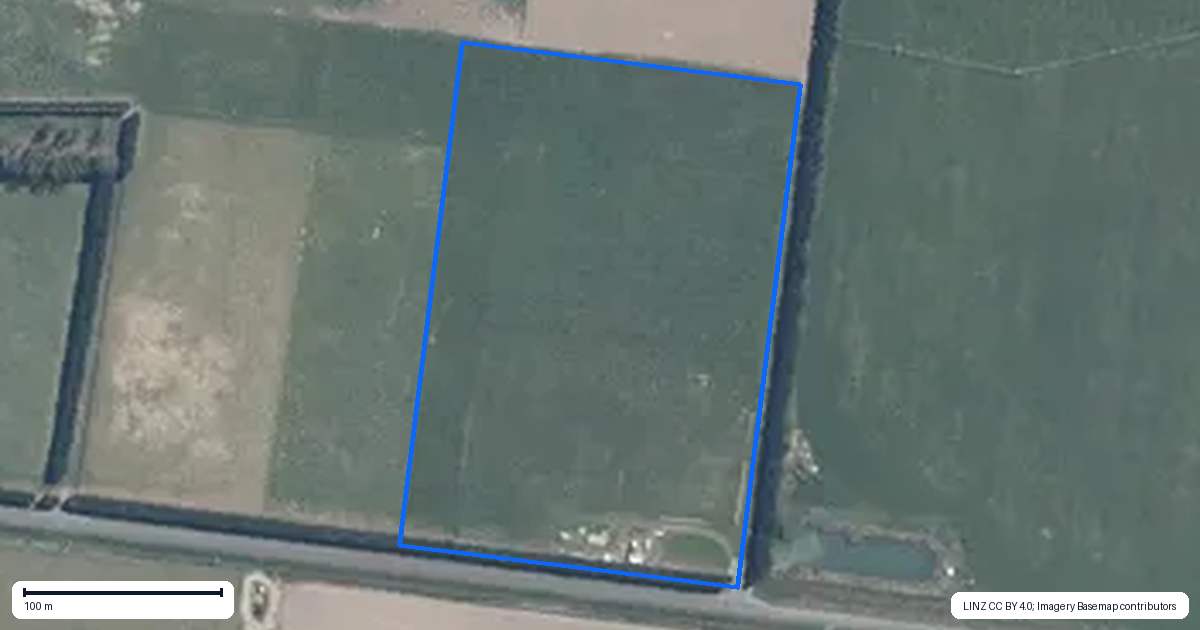 Property context map for 210 German Road, Cust