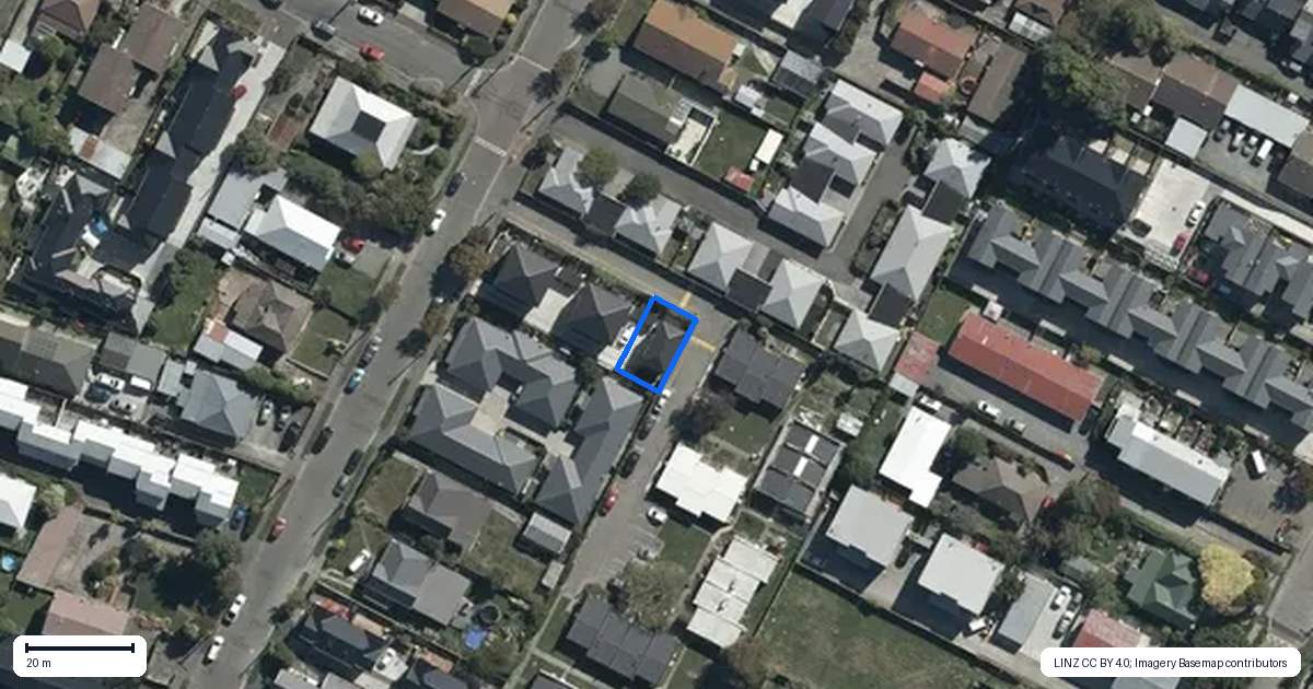 Property context map for 70E Olliviers Road, Phillipstown, Christchurch