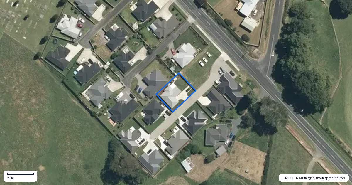 Property context map for 4 Te Koko Lane, Kihikihi, Te Awamutu