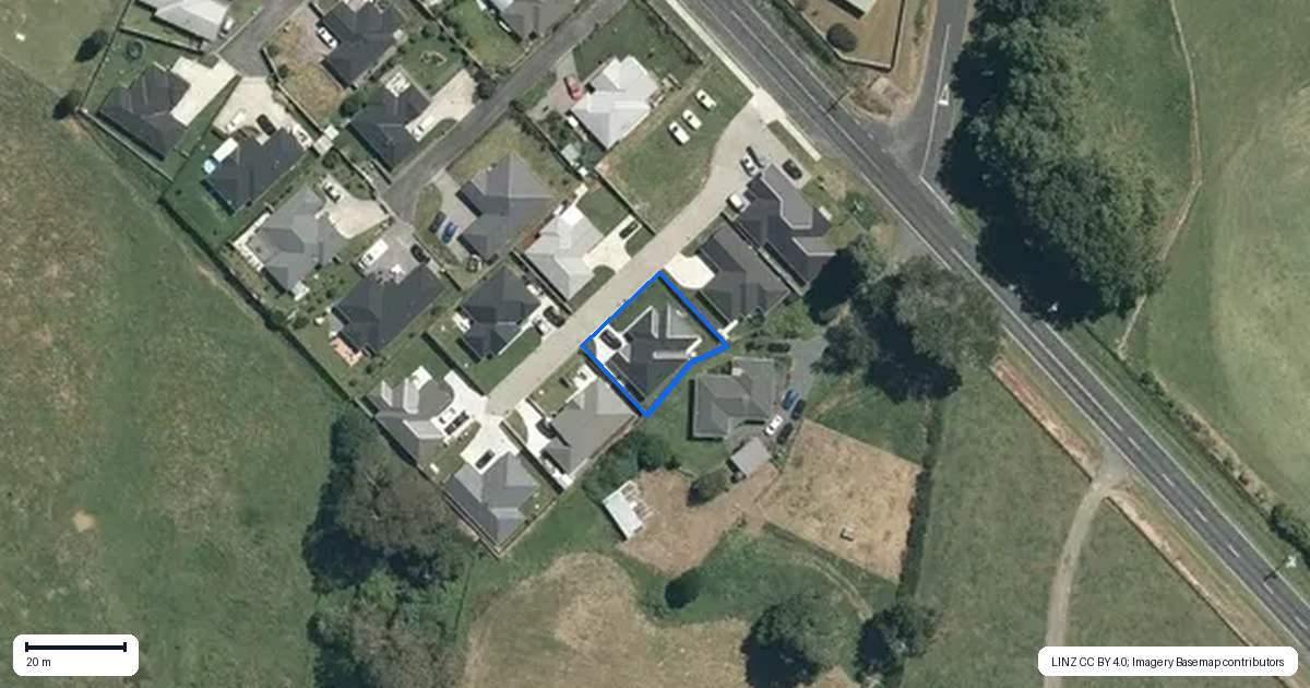 Property context map for 5 Te Koko Lane, Kihikihi, Te Awamutu