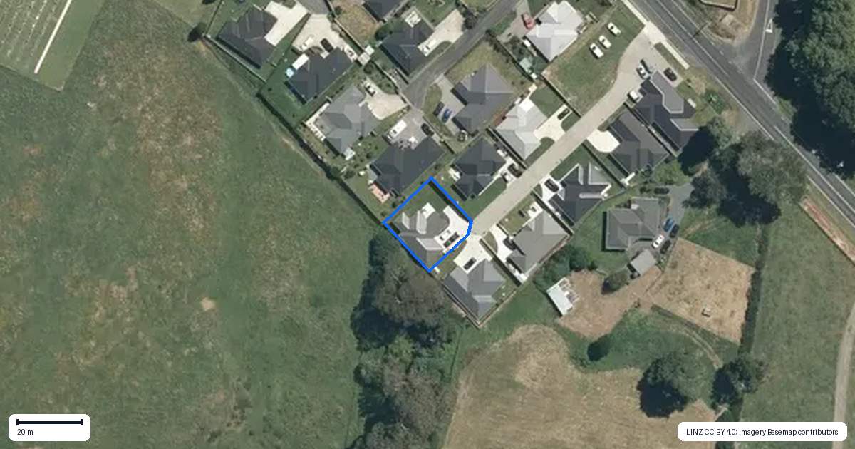 Property context map for 8 Te Koko Lane, Kihikihi, Te Awamutu