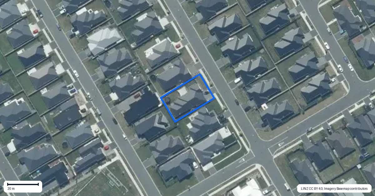 Property context map for 16 Sandhill Drive, Rolleston