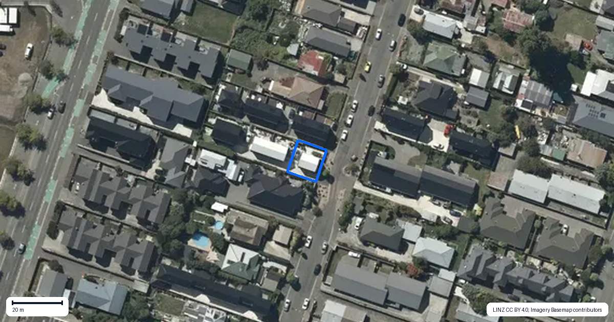 Property context map for 1/87 Barbour Street, Waltham, Christchurch