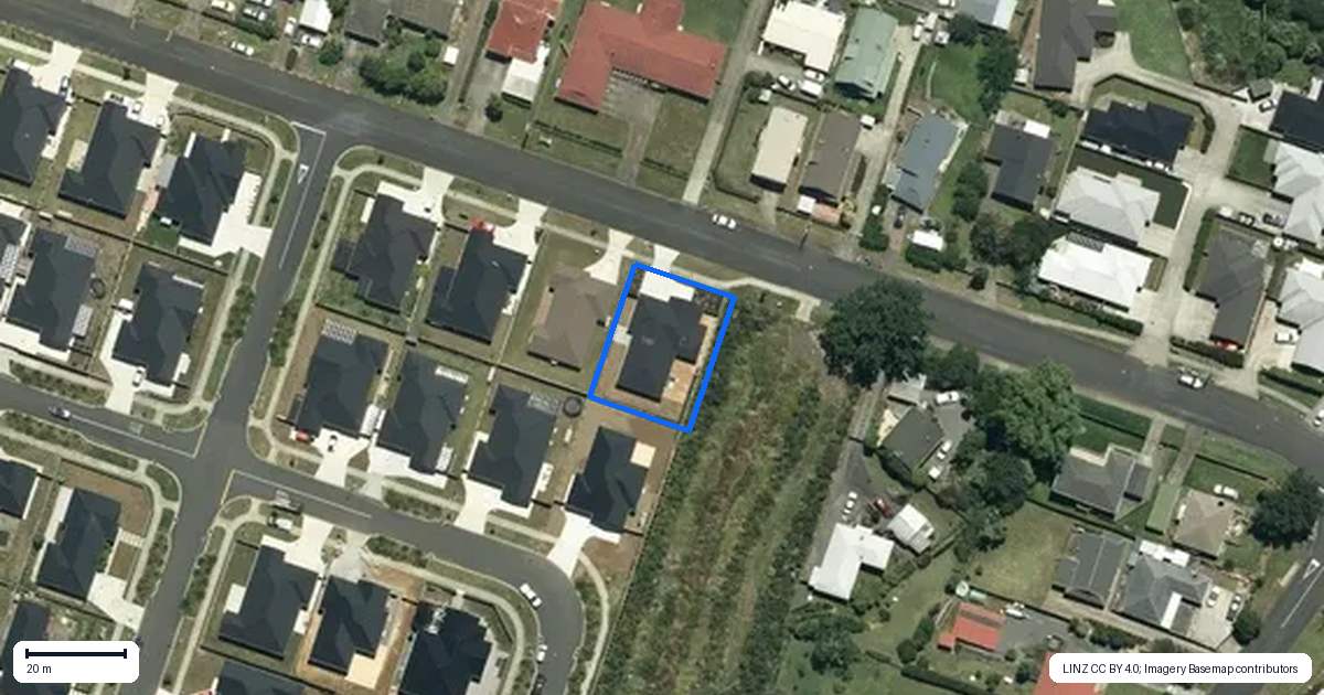 Property context map for 35A Elizabeth Street, Tuakau