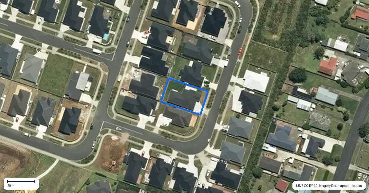 Property context map for 12 Pipi Crescent, Tuakau