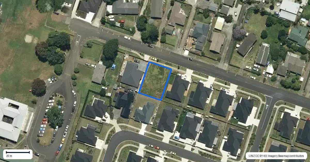 Property context map for 43A Elizabeth Street, Tuakau