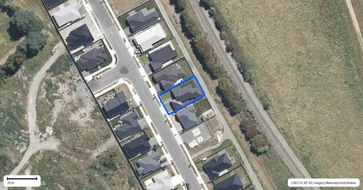 Property context map for 24 Bastings Street, Kaiapoi