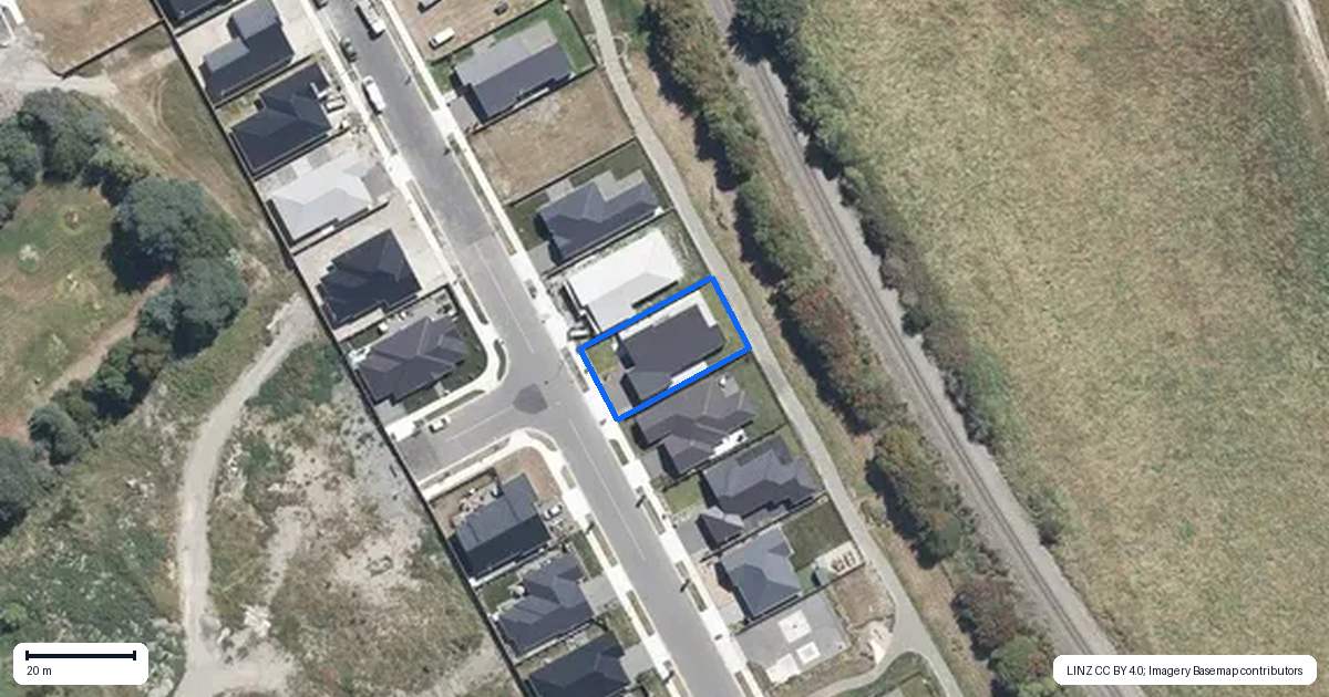 Property context map for 28 Bastings Street, Kaiapoi