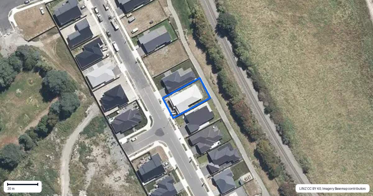 Property context map for 30 Bastings Street, Kaiapoi