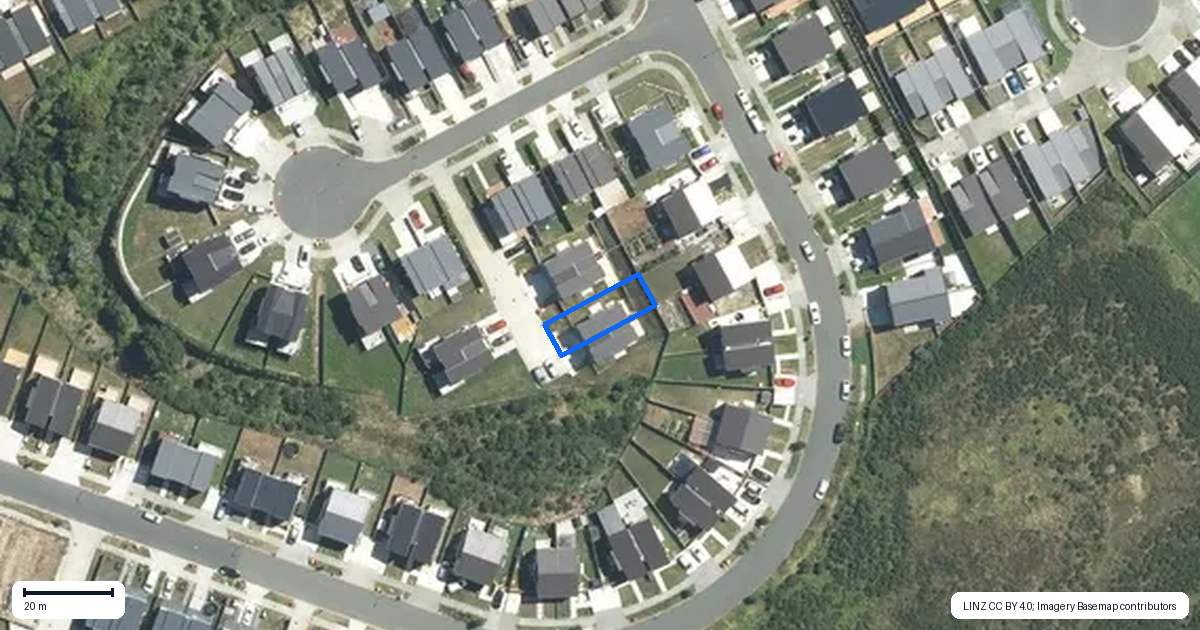 Property context map for 7 Heketara Place, Papakura