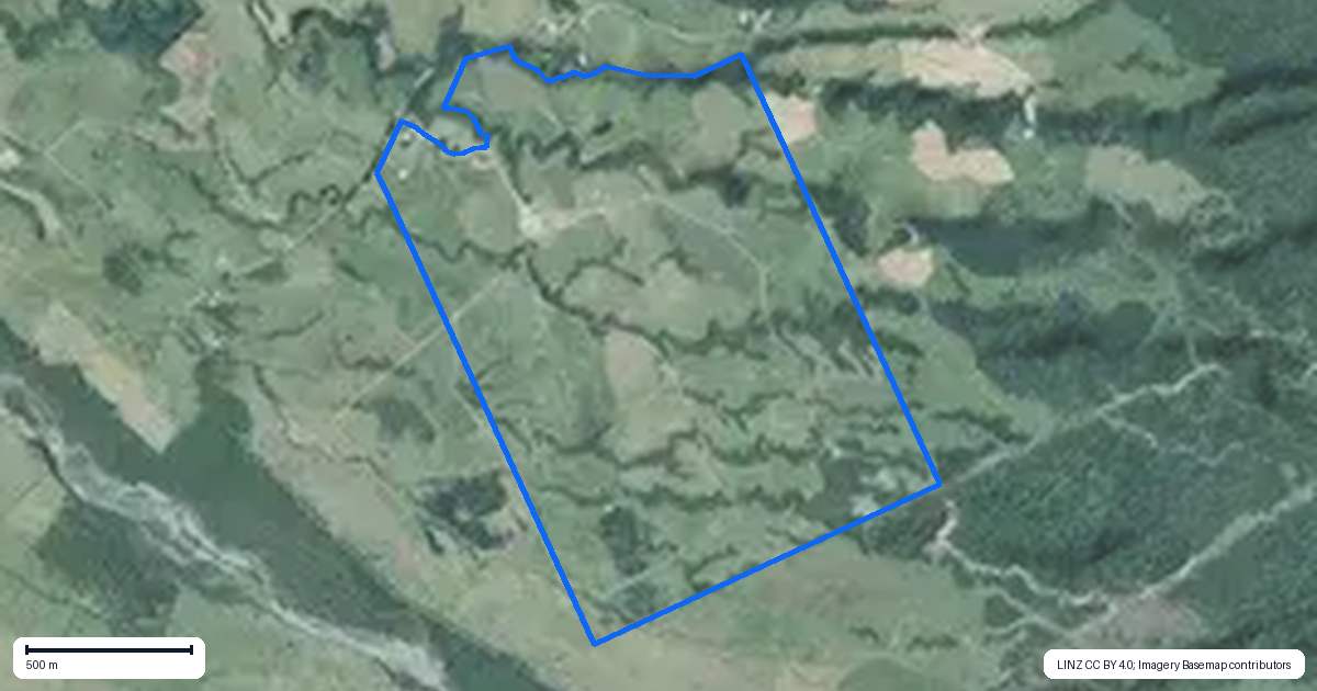 Property context map for 3009 Carrington Road, Okato