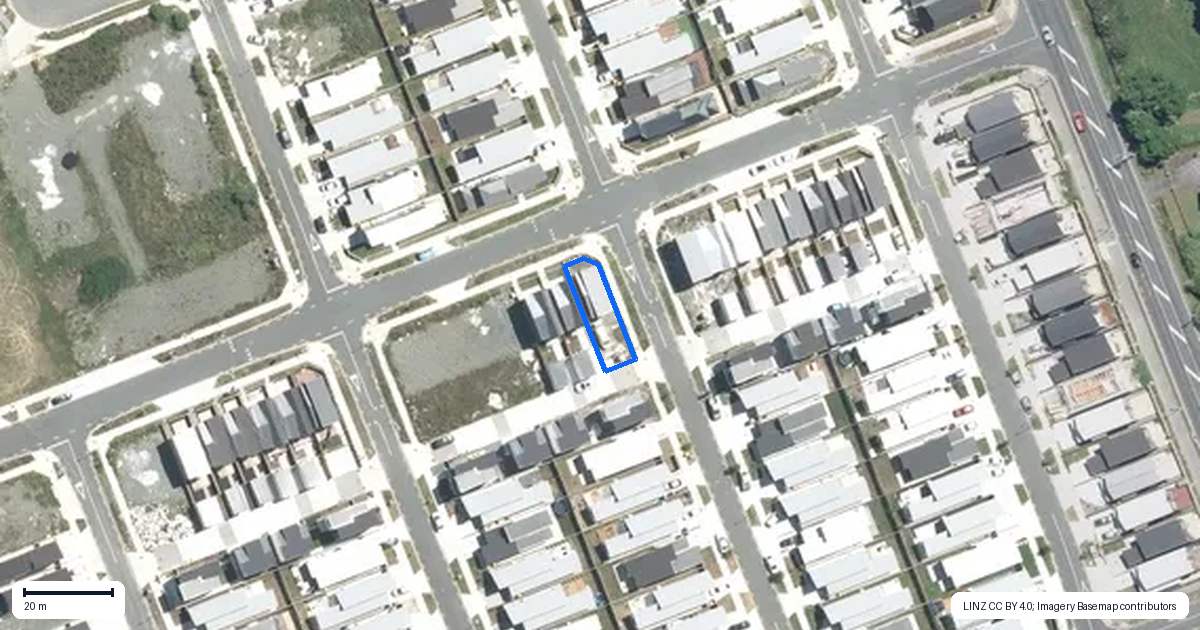 Property context map for 20 Corporal Street, Papakura