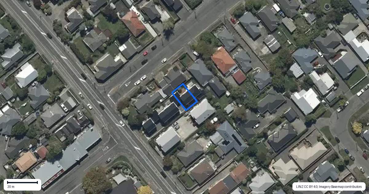 Property context map for 4/386 Barrington Street, Spreydon, Christchurch