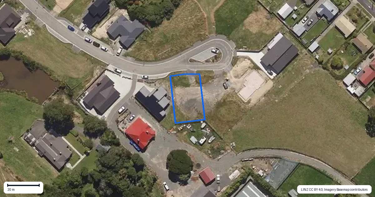 Property context map for 20 Shirley Lane, Sawyers Bay, Dunedin