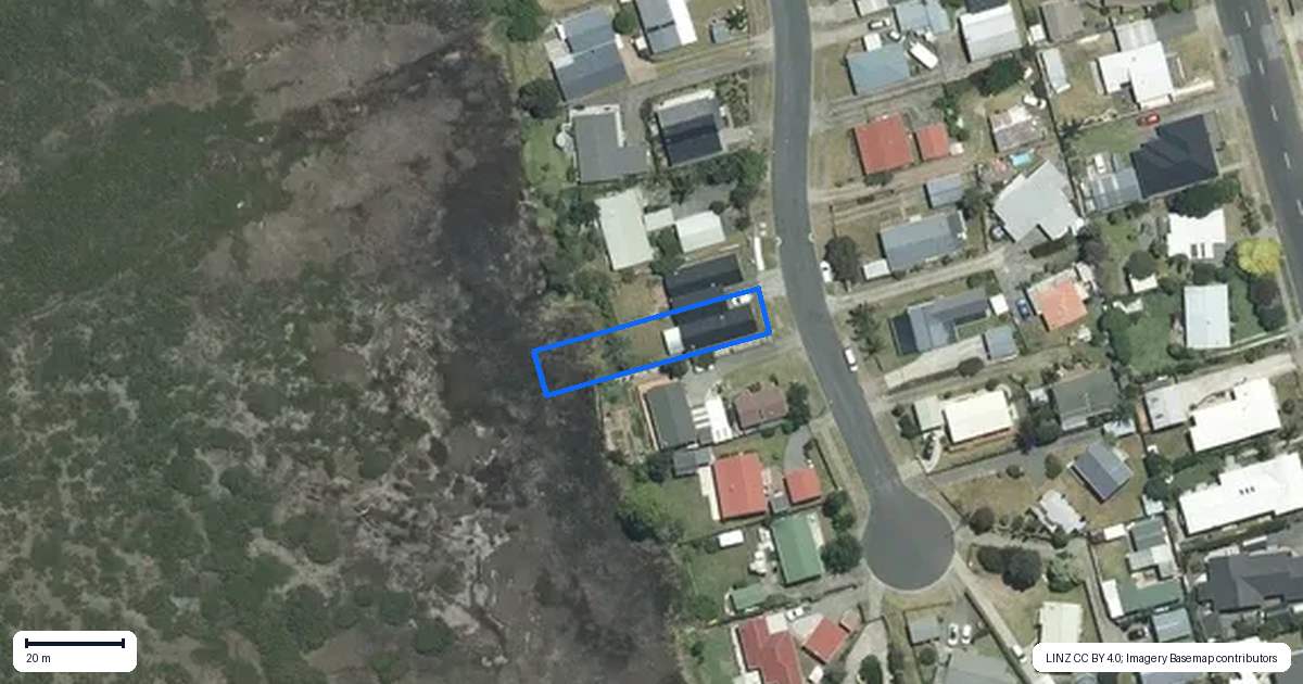 Property context map for 136A Sharyn Place, Whangamata