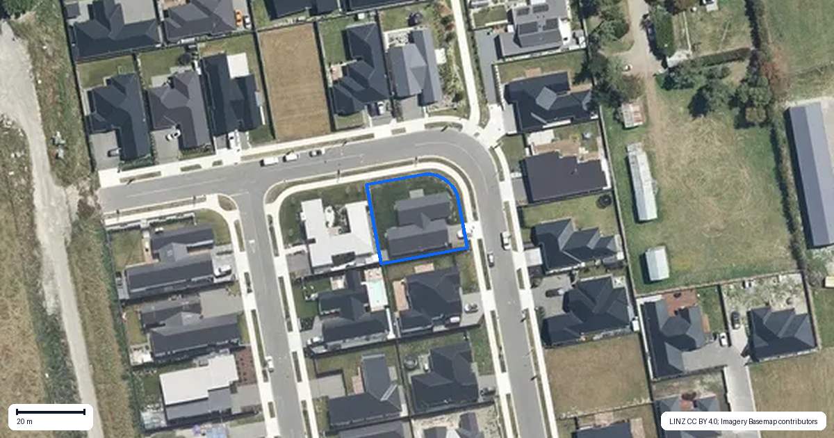 Property context map for 12 Lusk Street, Rangiora