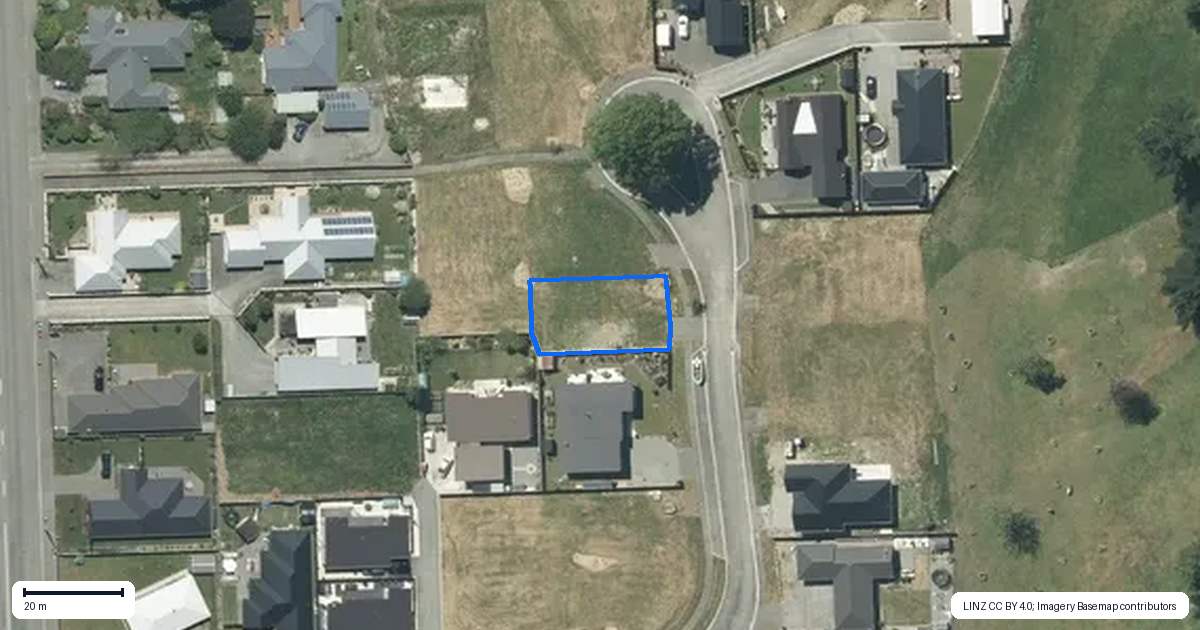 Property context map for 22 Strawberry Place, Geraldine