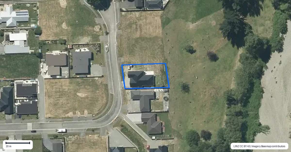 Property context map for 21 Strawberry Place, Geraldine