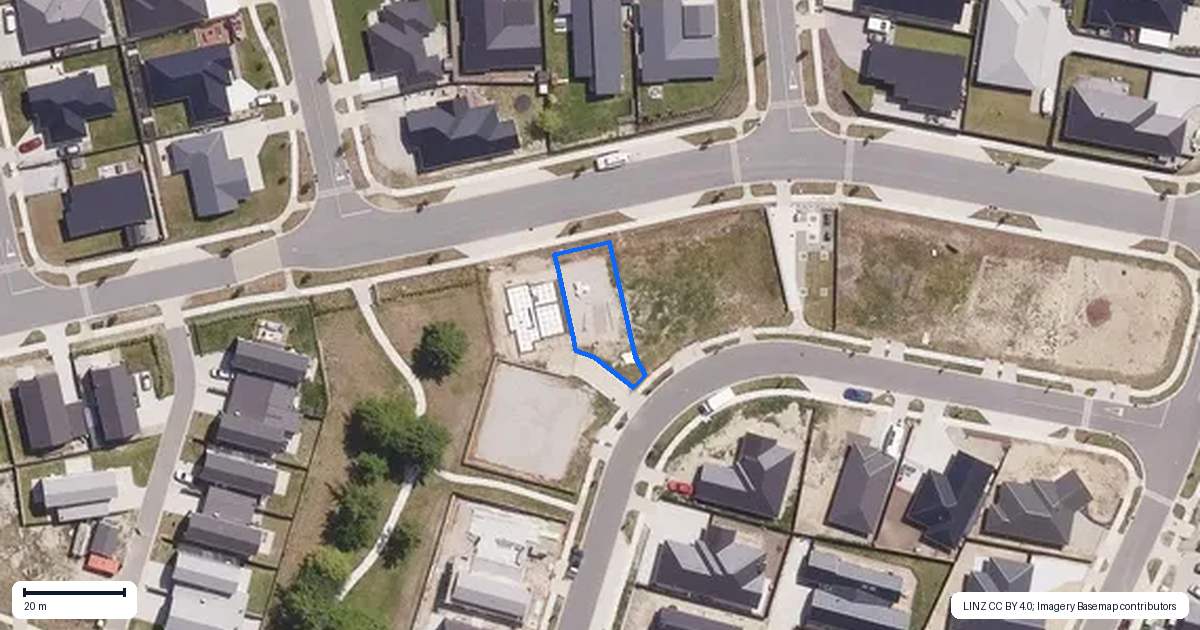 Property context map for 20 Woods Crescent, Cromwell