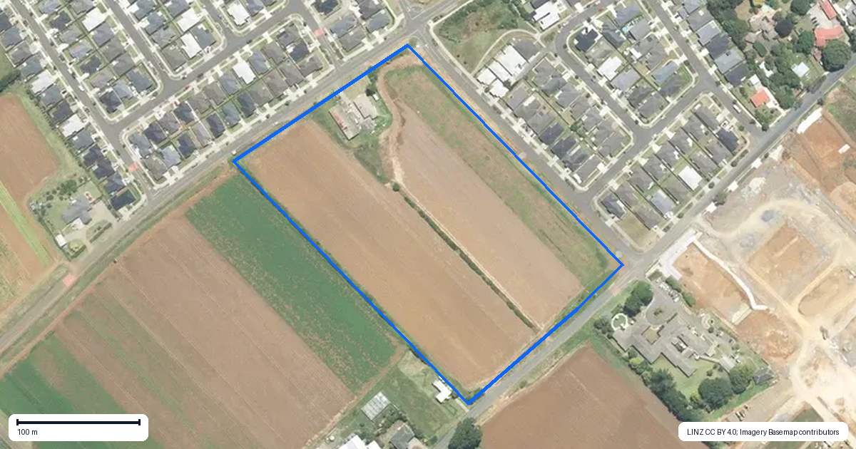 Property context map for 290 Victoria Street West, Pukekohe