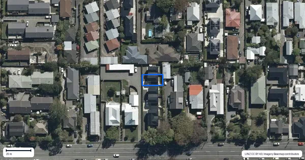 Property context map for 5/233 Edgeware Road, Edgeware, Christchurch