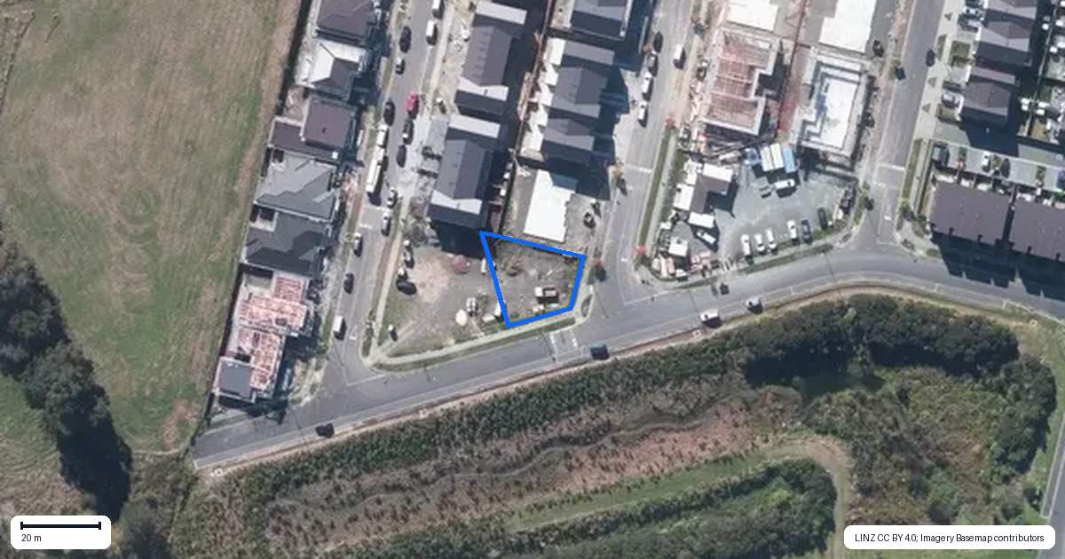 Property context map for 75 Harewood Street, Whenuapai, Auckland