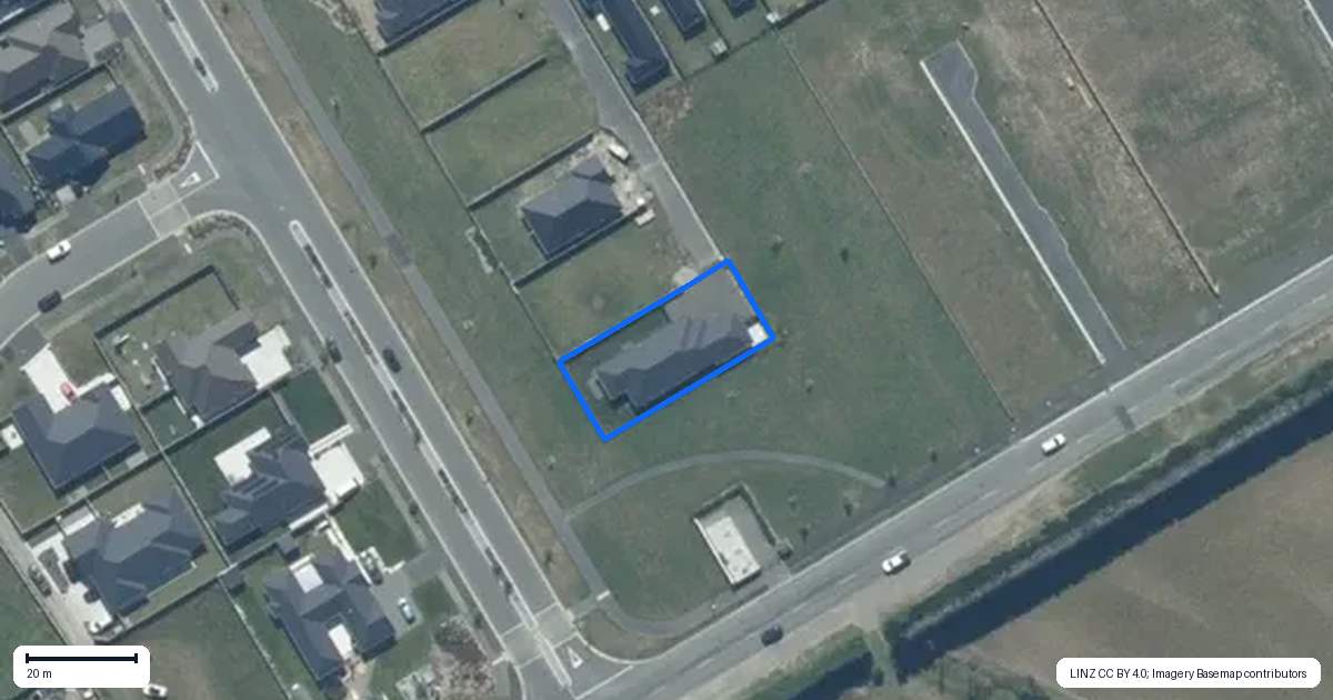 Property context map for 24 McCormick Lane, Rolleston