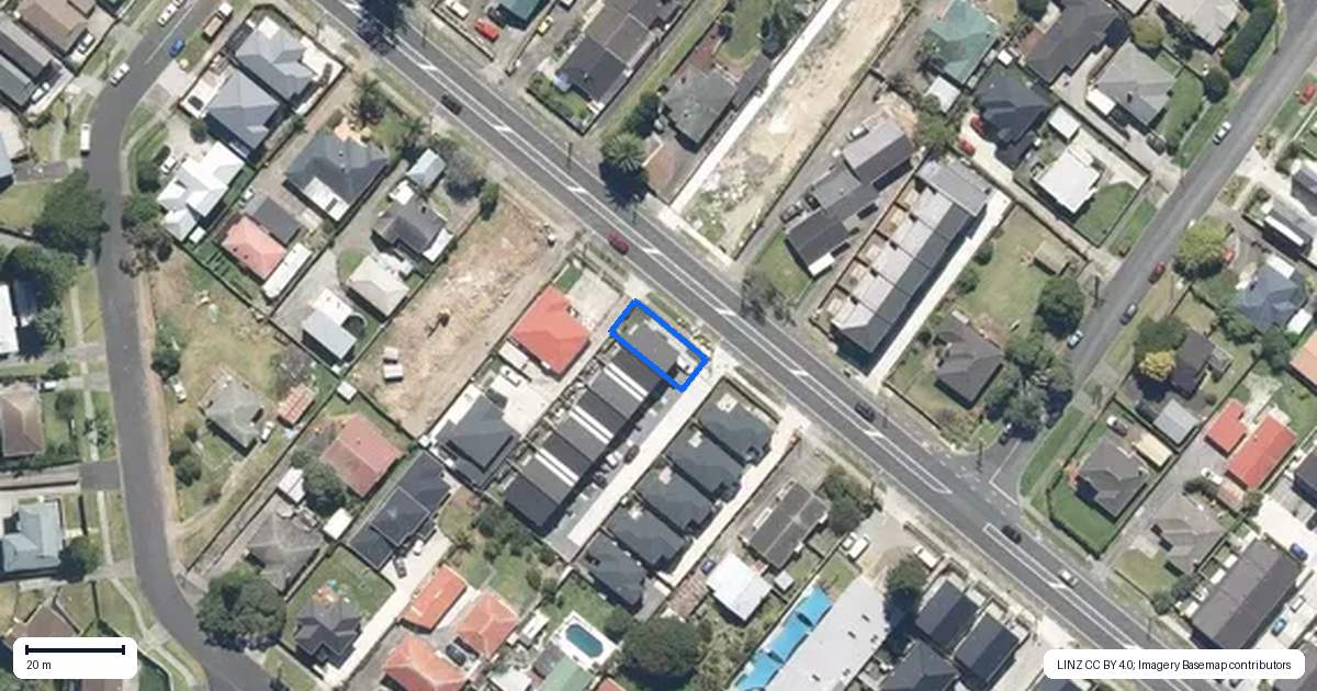 Property context map for 1/74 Station Road, Papatoetoe, Auckland