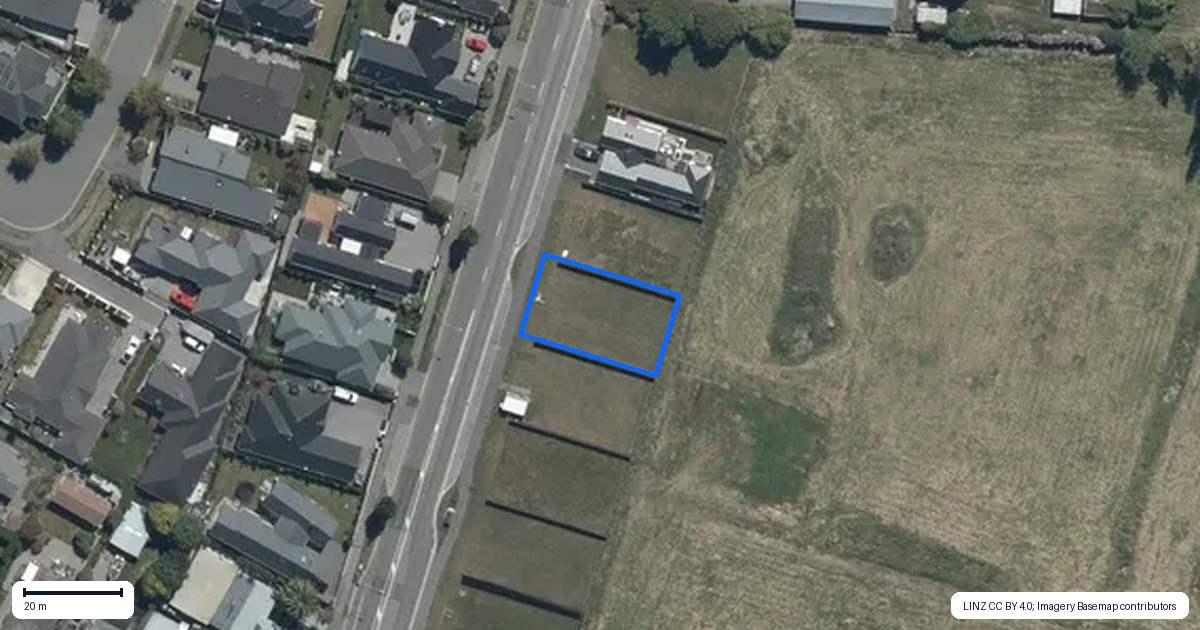Property context map for 224 Highsted Road, Casebrook, Christchurch