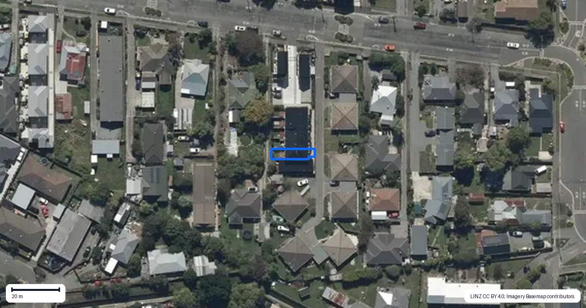 Property context map for 6/38 Wellington Street, Phillipstown, Christchurch