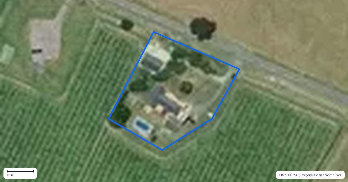 Property context map for 89 McCracken Road, Edgecumbe