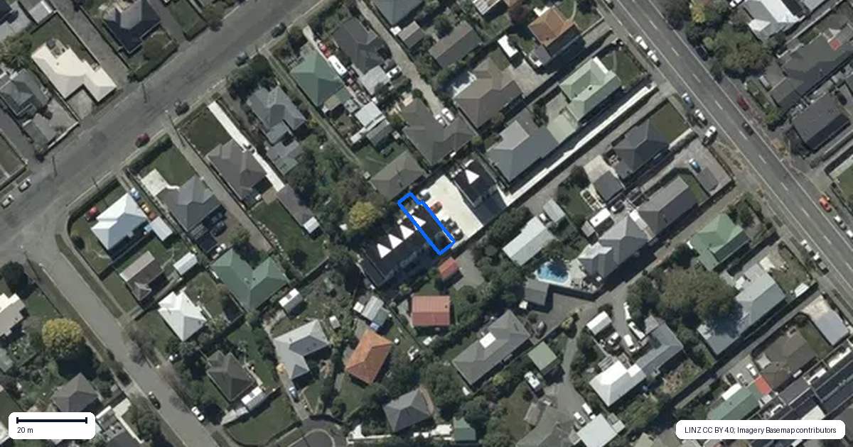 Property context map for 3/265 Lyttelton Street, Spreydon, Christchurch