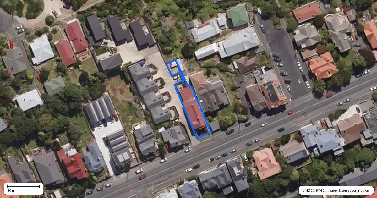 Property context map for 310 High Street, Dunedin Central, Dunedin